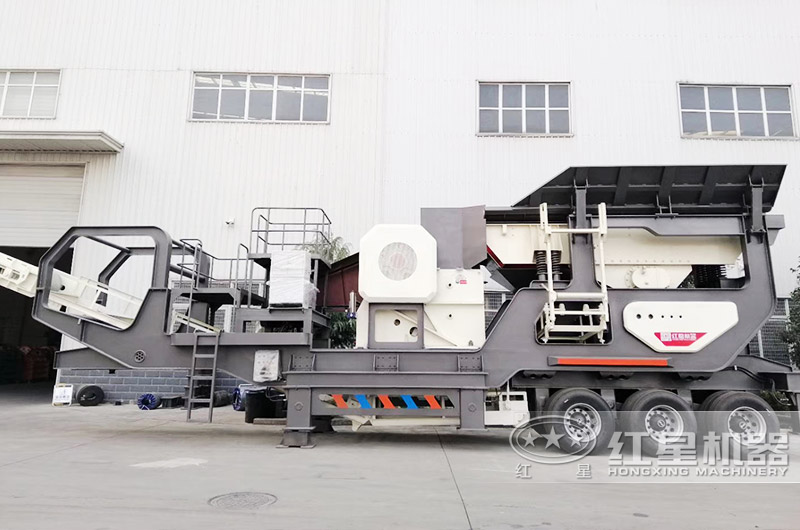 移動車載碎石機圖片、配鄂破機