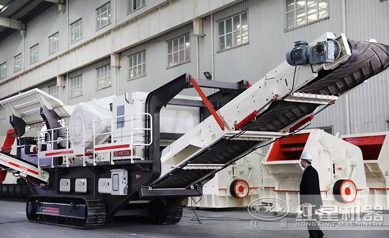 履帶車載移動(dòng)碎石機(jī)，遙控作業(yè)，靈活機(jī)動(dòng)，轉(zhuǎn)場(chǎng)自由