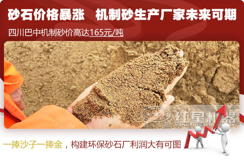 機制砂價格上漲，合理構建環(huán)保砂石廠更賺錢